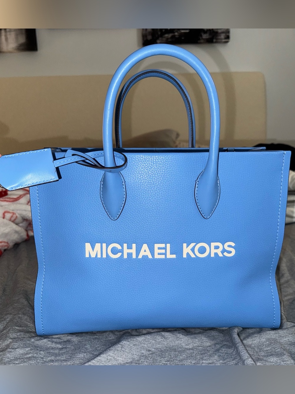 Michael Kors Large Sky Blue Leather Tote